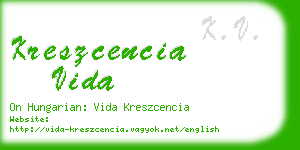 kreszcencia vida business card